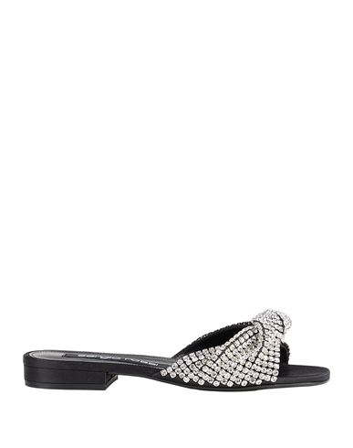 Sergio Rossi Woman Sandals Black Size 7.5 Textile Fibers In Black