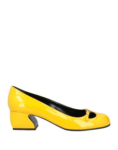SI ROSSI BY SERGIO ROSSI SI ROSSI BY SERGIO ROSSI WOMAN PUMPS YELLOW SIZE 6 LEATHER 