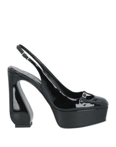SI ROSSI BY SERGIO ROSSI SI ROSSI BY SERGIO ROSSI WOMAN PUMPS BLACK SIZE 7.5 LEATHER 