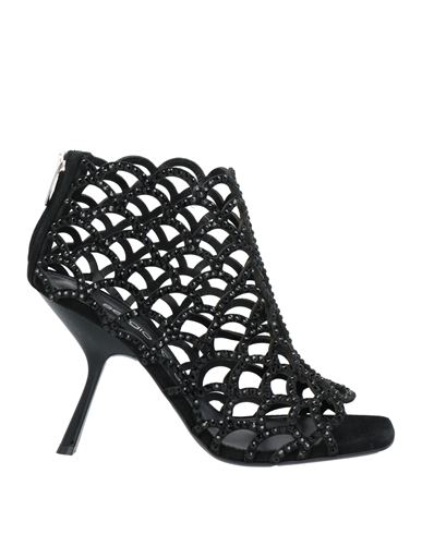 Sergio Rossi Woman Ankle Boots Black Size 8 Leather In Black