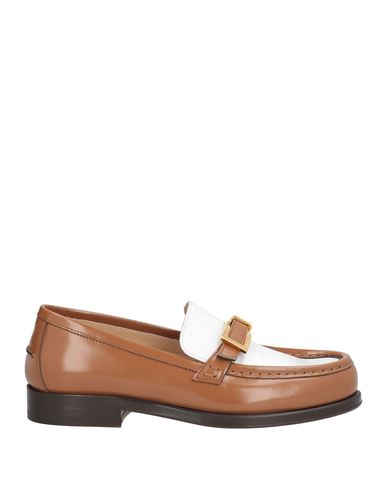 Sergio Rossi Woman Loafers Tan Size 8 Leather