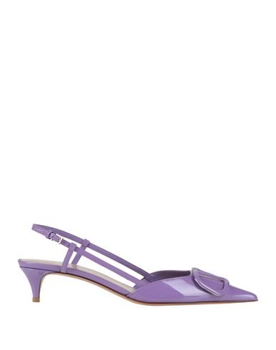 Valentino Garavani Woman Pumps Lilac Size 6.5 Leather In Purple