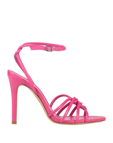 SCHUTZ SCHUTZ WOMAN SANDALS MAGENTA SIZE 7 LEATHER 