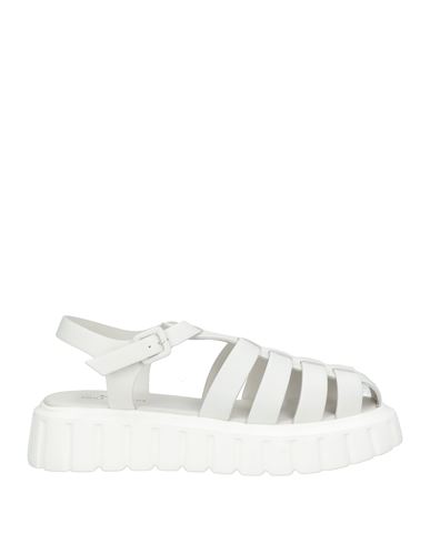 VOILE BLANCHE VOILE BLANCHE WOMAN SANDALS OFF WHITE SIZE 7 CALFSKIN 