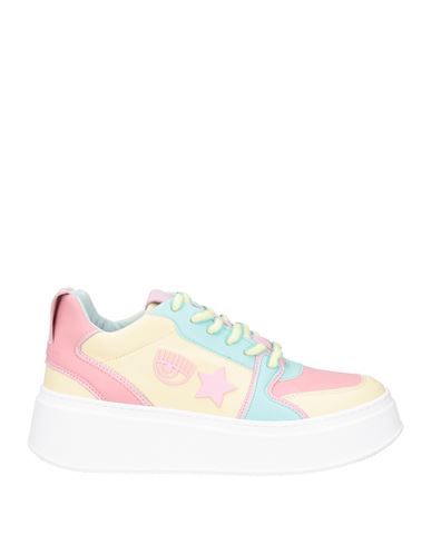 CHIARA FERRAGNI CHIARA FERRAGNI WOMAN SNEAKERS PASTEL YELLOW SIZE 6 LEATHER 
