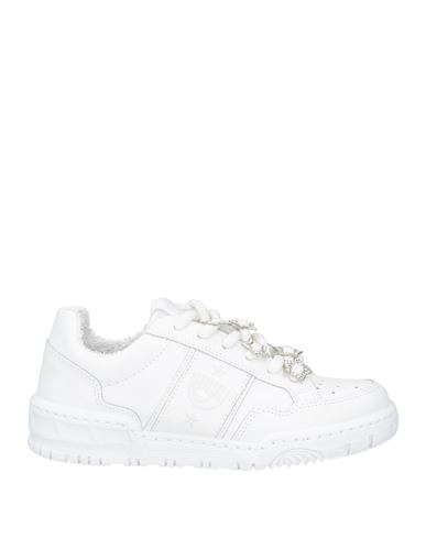 CHIARA FERRAGNI CHIARA FERRAGNI WOMAN SNEAKERS WHITE SIZE 11 LEATHER 