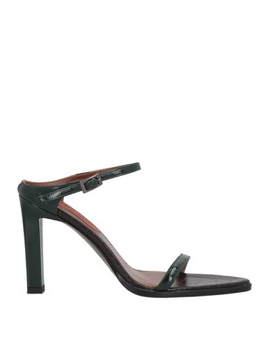Missoni Woman Sandals Dark Green Size 7 Leather