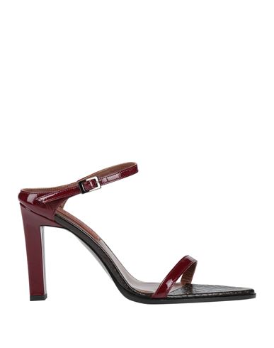 Missoni Woman Sandals Burgundy Size 7 Leather