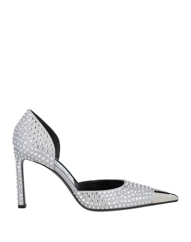 Area X Sergio Rossi Woman Pumps Light Grey Size 7.5 Textile Fibers