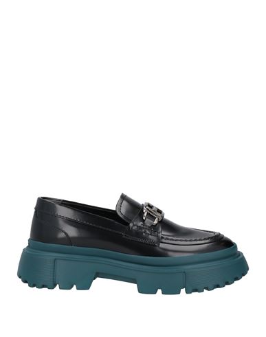 Hogan Woman Loafers Black Size 8 Leather In Black