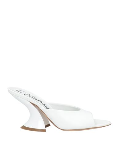 Casadei Woman Sandals White Size 7 Leather In White