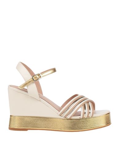 Liu •jo Woman Sandals Ivory Size 8 Textile Fibers