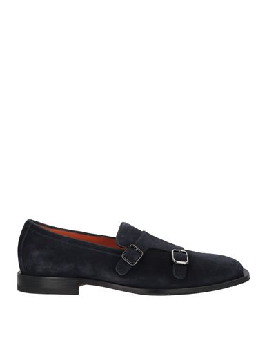 Santoni Man Loafers Navy Size 8.5 Leather