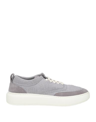 Herno Woman Sneakers Grey Size 6 Leather, Textile Fibers