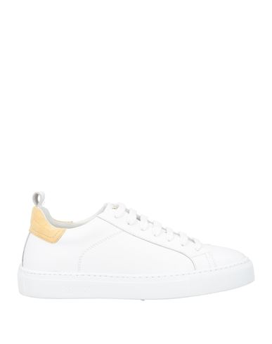 Hide & Jack Woman Sneakers White Size 6 Leather, Textile Fibers