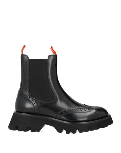 Santoni Woman Ankle Boots Black Size 8 Leather
