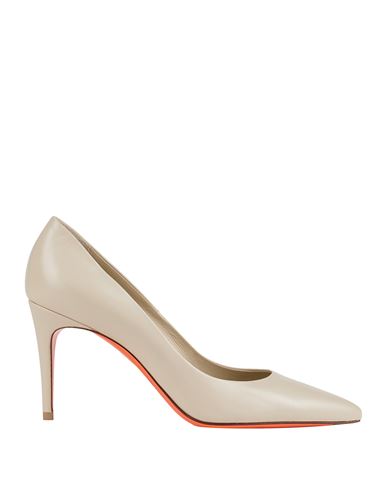 Santoni Woman Pumps Beige Size 5 Leather In Neutral
