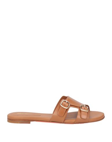 Santoni Woman Sandals Tan Size 8 Leather