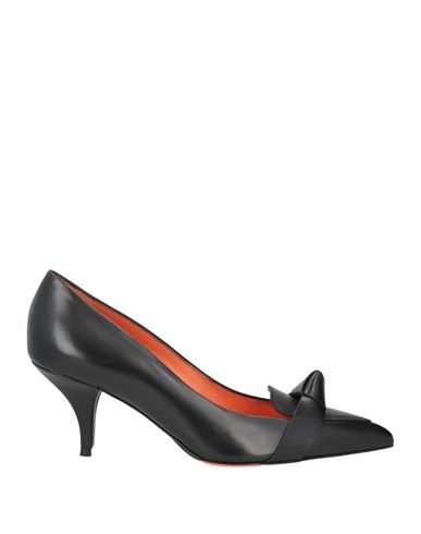 Santoni Woman Pumps Black Size 8 Leather