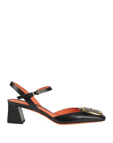 Santoni Woman Pumps Black Size 7 Leather