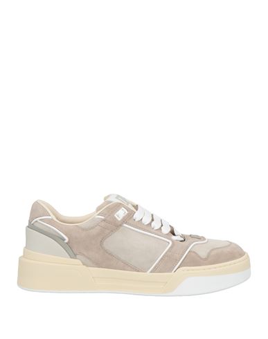 Dolce & Gabbana Man Sneakers Taupe Size 9 Polyurethane, Polyester, Viscose, Calfskin
