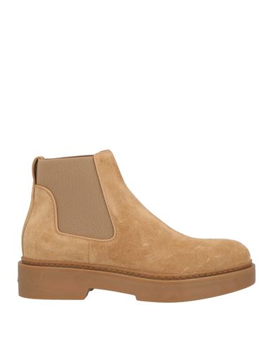Santoni Woman Ankle Boots Camel Size 8 Leather