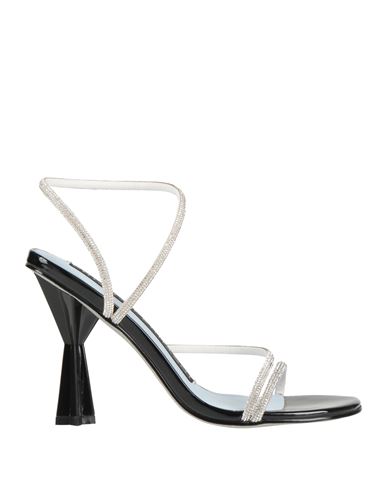 CHIARA FERRAGNI CHIARA FERRAGNI WOMAN SANDALS SILVER SIZE 8 TEXTILE FIBERS 