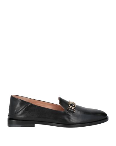 Santoni Woman Loafers Black Size 8 Leather