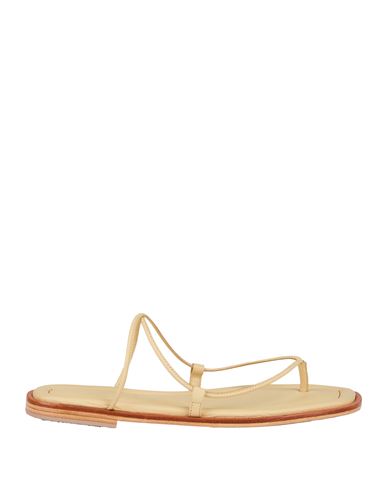 A.emery A. Emery Woman Thong Sandal Pastel Yellow Size 6 Leather In Yellow