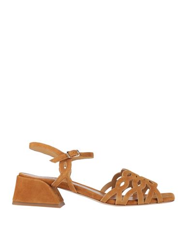 Silvia Rossini Woman Sandals Camel Size 7 Leather In Beige