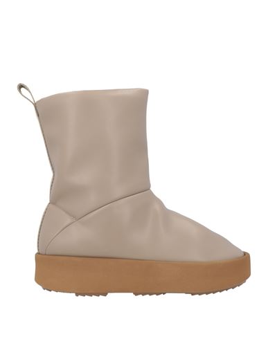 Piumestudio Woman Ankle Boots Taupe Size 8 Textile Fibers In Grey