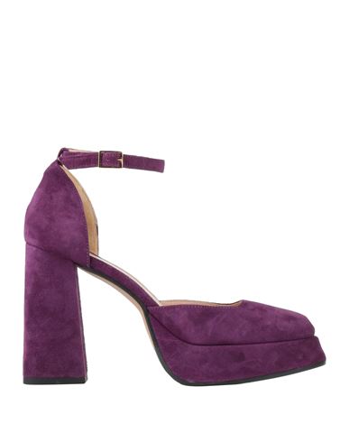 Emporio Di Pitti Woman Pumps Purple Size 7 Leather In Purple
