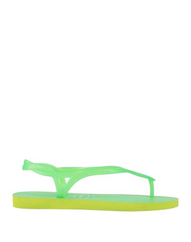 Havaianas Woman Thong Sandal Lime Green Size 11/12 Plastic In Green