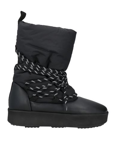 Piumestudio Woman Ankle Boots Black Size 6 Leather, Textile Fibers In Black
