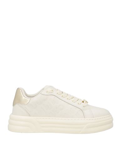 Liu •jo Woman Sneakers Cream Size 5 Leather, Textile Fibers In White