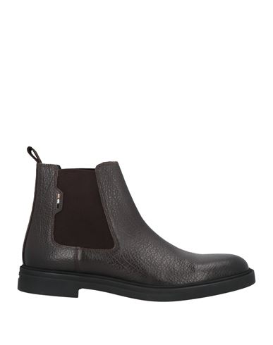 Hugo Boss Boss Man Ankle Boots Dark Brown Size 12 Leather In Brown