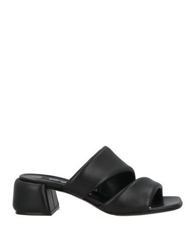 Sergio Rossi Woman Sandals Black Size 7.5 Leather In Black