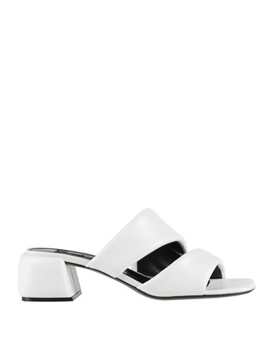 Sergio Rossi Spongy 45mm Leather Sandals In White