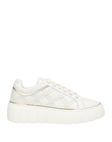 Baldinini Woman Sneakers Off White Size 8 Leather In Off White