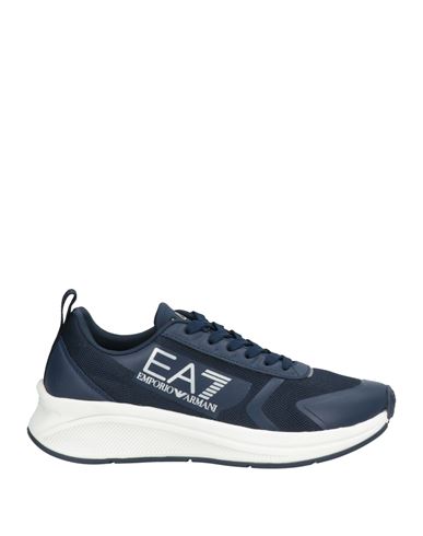 Ea7 Man Sneakers Navy Size 9 Textile Fibers In Navy