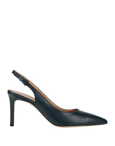 Roberto Festa Woman Pumps Navy Size 7 Leather In Blue