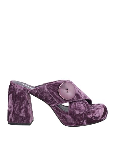 Jeannot Woman Sandals Purple Size 8 Textile Fibers In Purple