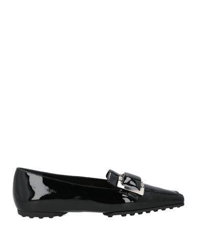 Sergio Rossi Woman Loafers Black Size 7 Leather In Black