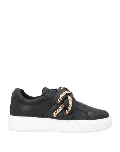 Apepazza Sport Woman Sneakers Black Size 7 Leather, Textile Fibers In Black