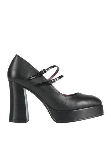 Apepazza Woman Pumps Black Size 8 Leather In Black