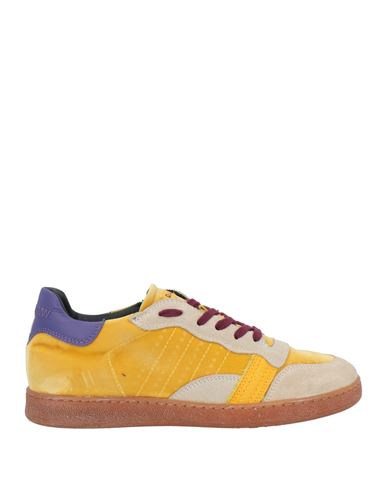 Date D. A.t. E. Woman Sneakers Yellow Size 6.5 Leather, Textile Fibers In Yellow