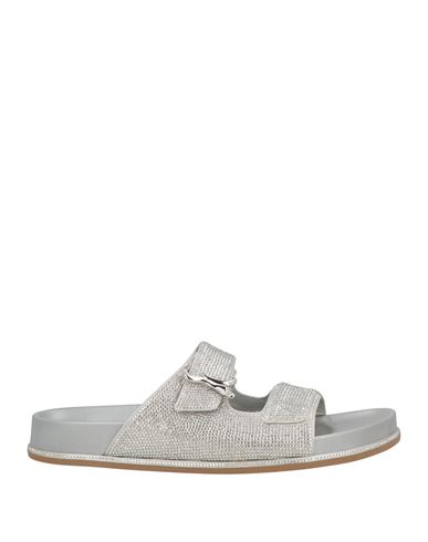 René Caovilla Rene' Caovilla Woman Sandals Light Grey Size 11 Textile Fibers