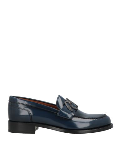 René Caovilla Rene' Caovilla Woman Loafers Navy Size 7 Leather In Blue