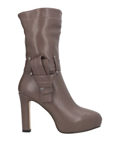 Tua By Braccialini Woman Ankle Boots Khaki Size 10 Textile Fibers In Sand