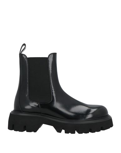 Msgm Man Ankle Boots Black Size 9 Leather